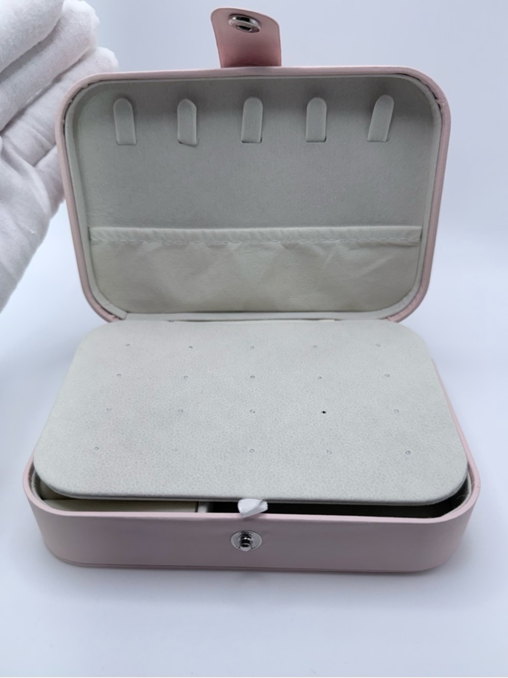 Blush Pink Travel Jewelry Case - Picture 7 of 16